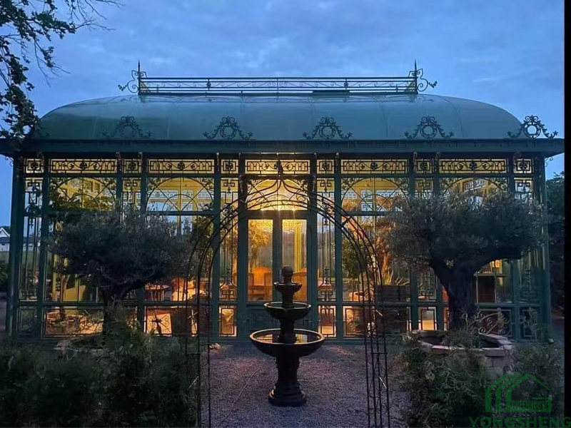 Victorian style luxury glass greenhouse for wedding